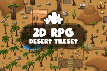 Free 2D RPG Desert Tileset