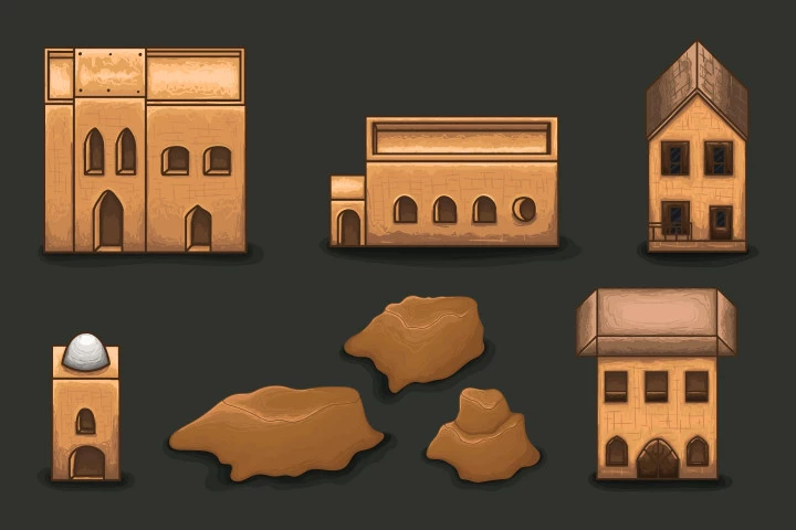 Free 2D RPG Desert Tileset