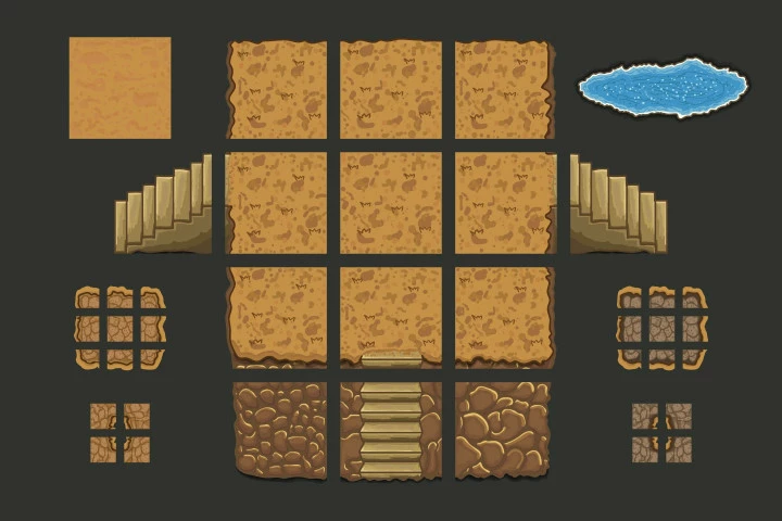 Free 2D RPG Desert Tileset