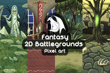 Free Pixel Art Fantasy 2D Battlegrounds