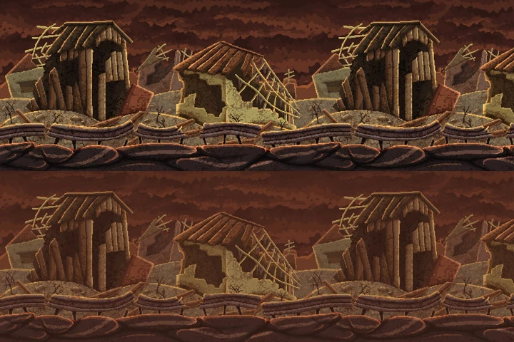 Free Post Apocalyptic Pixel Art Game Backgrounds
