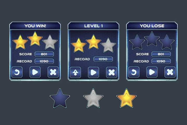 Free Space Shooter Game GUI