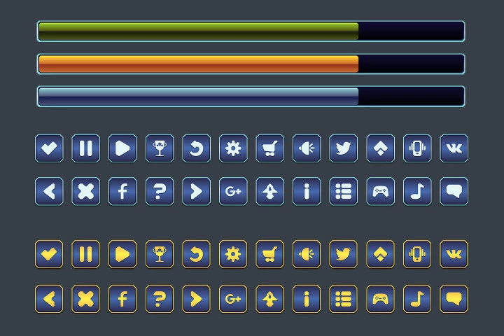Free Space Shooter Game GUI