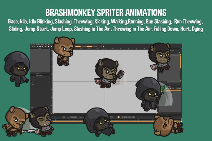 Gnoll Chibi 2D Game Sprites