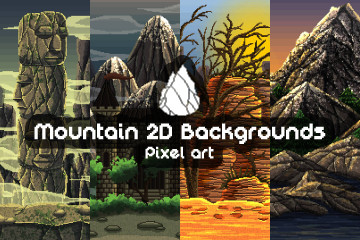 Mountain Pixel Art 2D Game Backgrounds