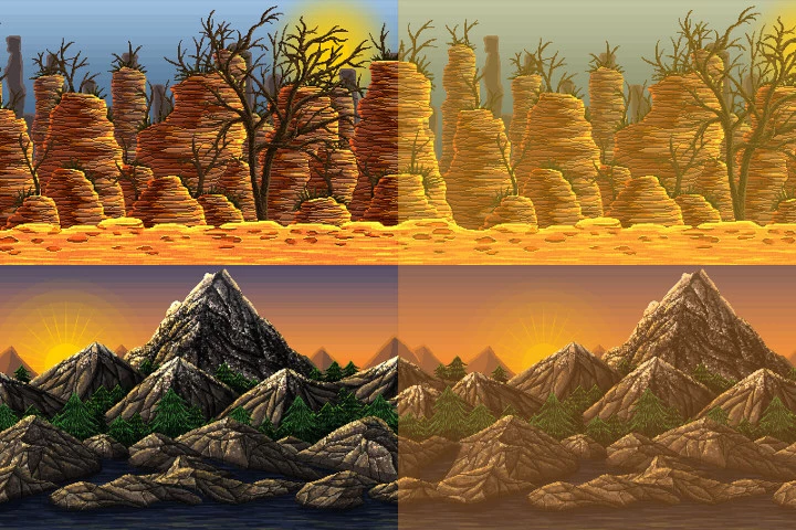 Mountain Pixel Art 2D Game Backgrounds