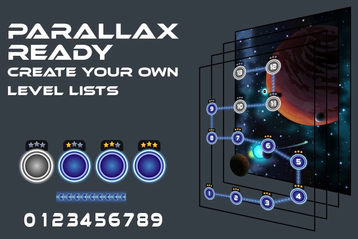 Space Shooter Game Level Map Pack