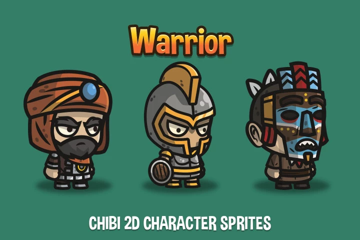 .Warrior-Chibi-2D-Character-Sprites