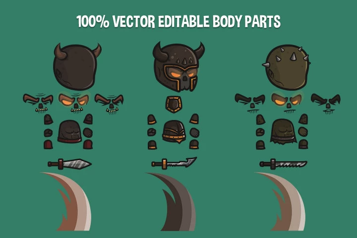 Demon of Darkness Chibi 2D Game Sprites