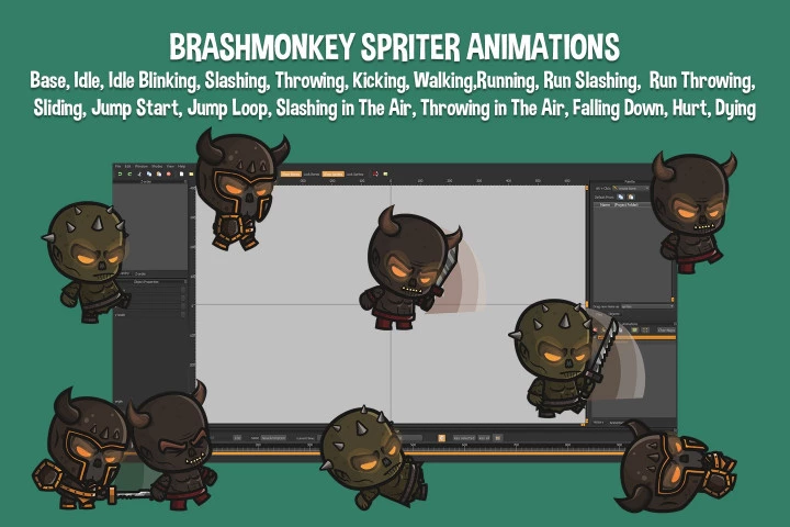 Demon of Darkness Chibi 2D Game Sprites