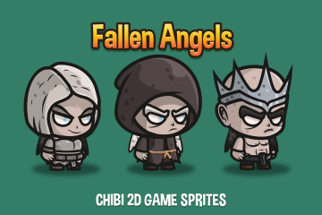 Free Fallen Angel Chibi 2D Game Sprites