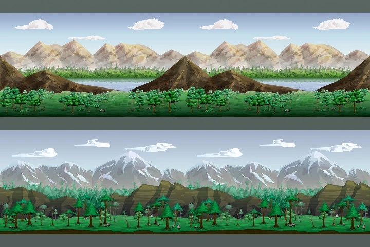 Mountain 2D Game Backgrounds