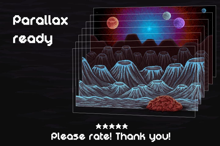 Planet Pixel Art 2D Game Backgrounds