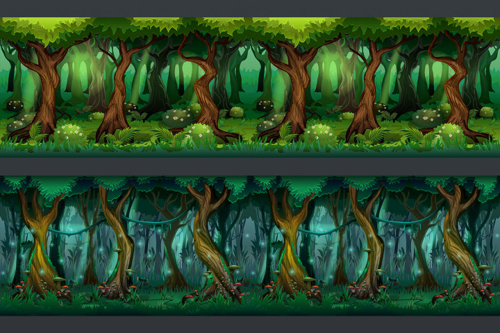 Free Cartoon Forest Game Backgrounds - CraftPix.net