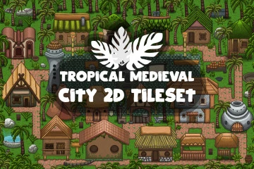 Free Tropical Medieval City 2D Tileset