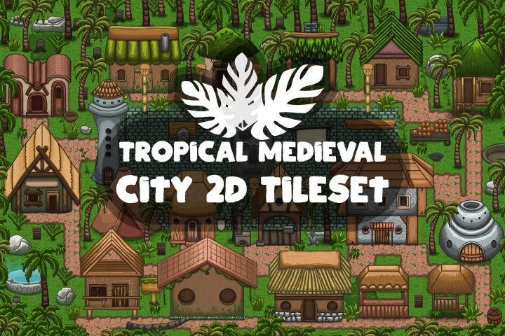 Free-Tropical-Medieval-City-2D-Tileset