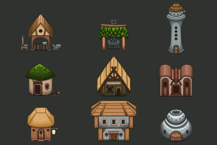 Free Tropical Medieval City 2D Tileset