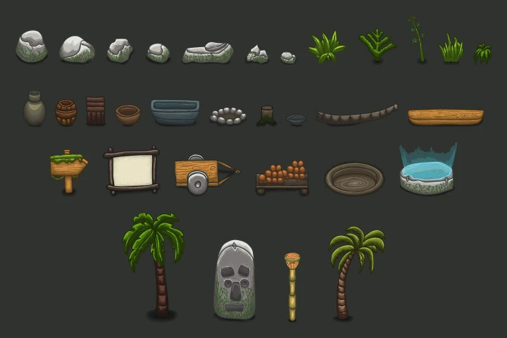 Free Tropical Medieval City 2D Tileset
