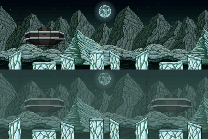 Parallax Snowy 2D Pixel Art Backgrounds