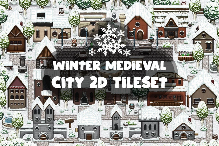 Winter-Medieval-City-2D-Tileset