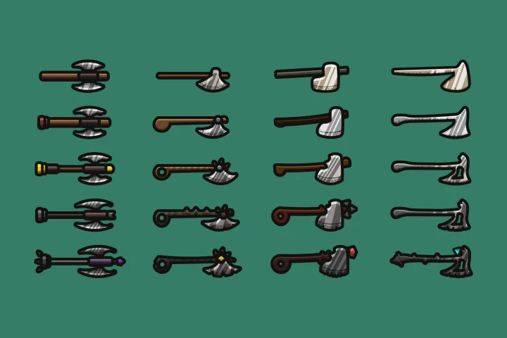 Axes 2D Weapon Pack