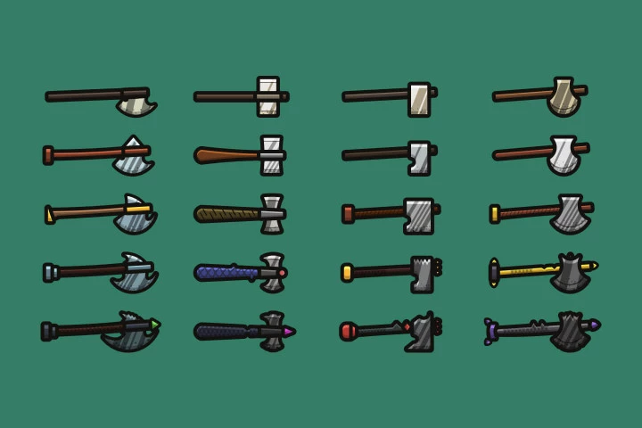 Axes 2D Weapon Pack
