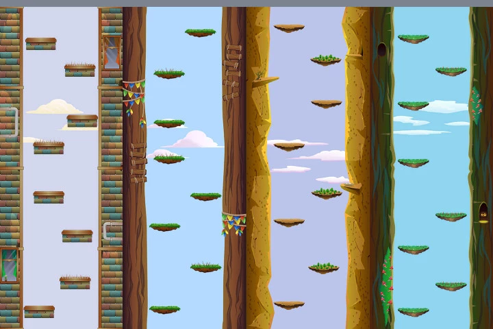 Backgrounds for Vertical Jump 2D Game