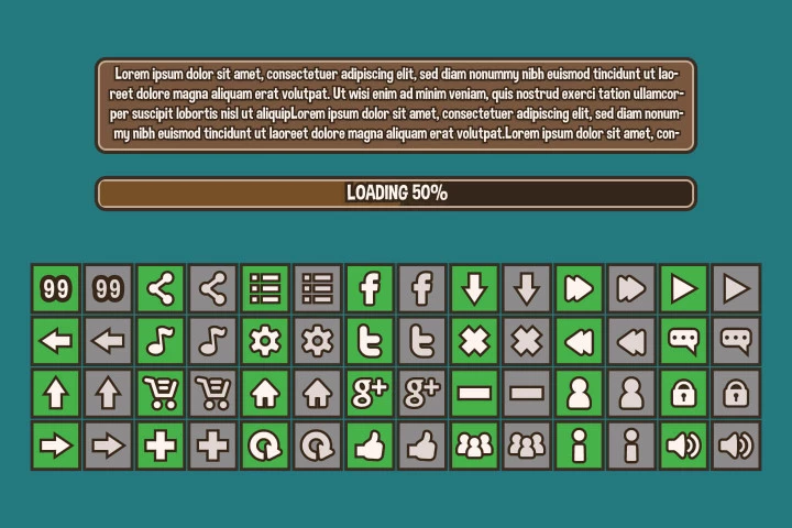 Cartoon 2D RPG Game UI