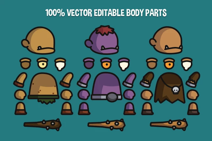 Cyclop Tiny Style 2D Character Sprites