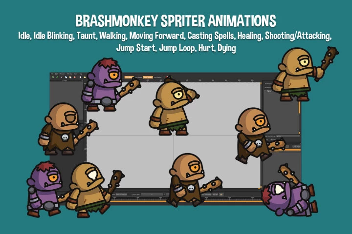 Cyclop Tiny Style 2D Character Sprites