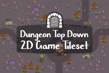 Dungeon Top Down 2D Game Tileset