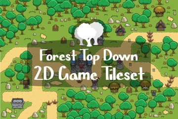 Forest Top Down 2D Game Tileset