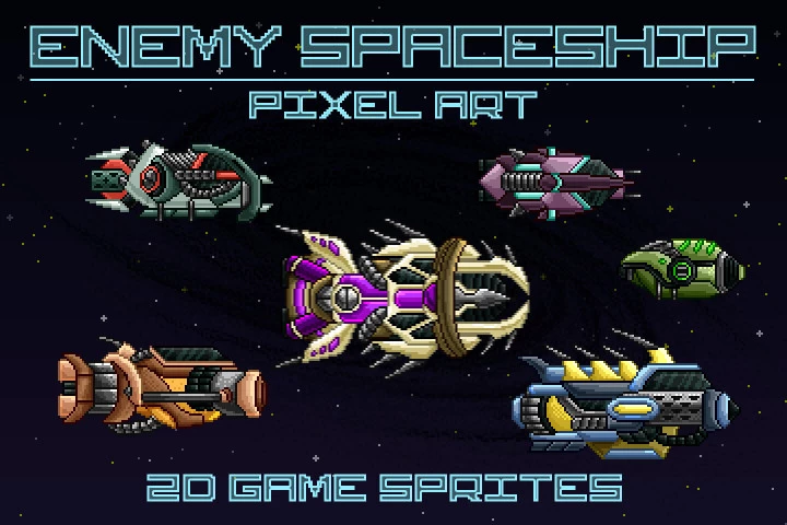 Free-Pixel-Art-Enemy-Spaceship-2D-Sprites