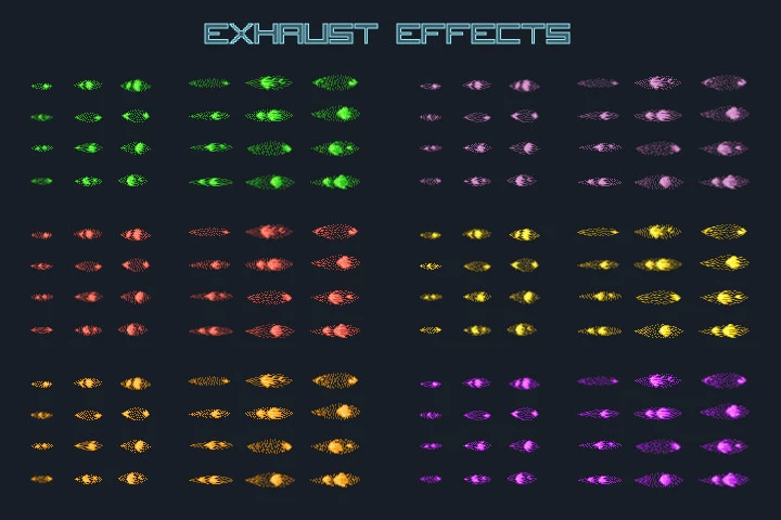 Free Pixel Art Enemy Spaceship 2D Sprites