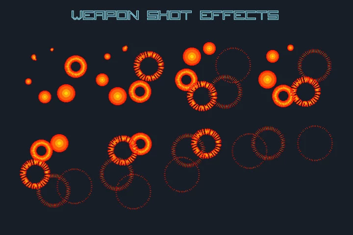 Pixel Art Boss Spaceship 2D Game Sprites