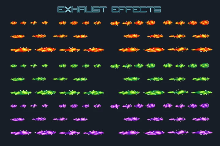 Pixel Art Boss Spaceship 2D Game Sprites