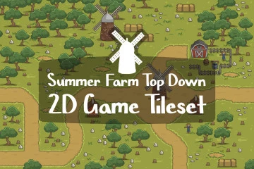 Summer Farm Top Down 2D Game Tileset