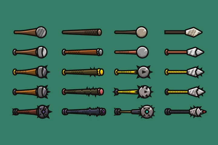 Cudgels 2D Weapon Pack