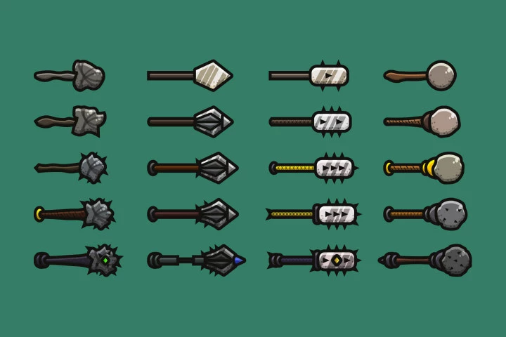 Cudgels 2D Weapon Pack