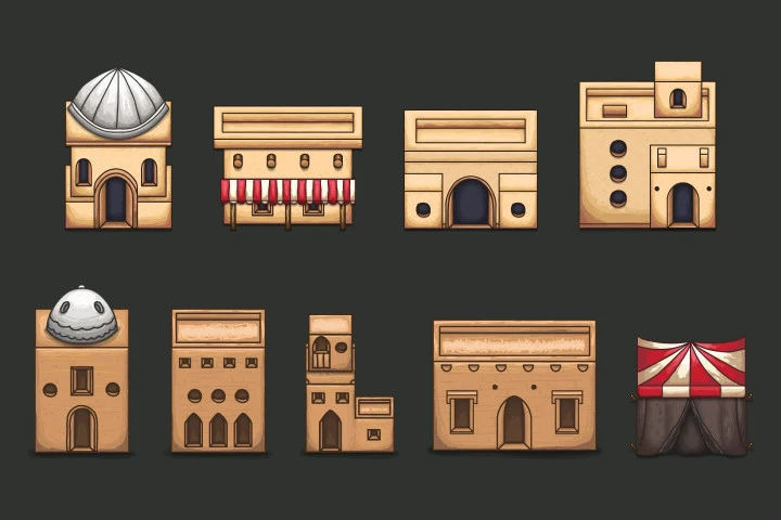 Desert Medieval City 2D Tileset