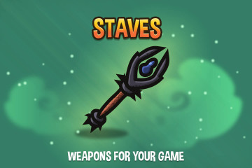 Free Staves 2D Weapon Pack