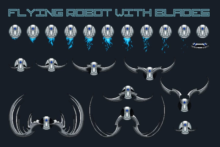 Pixel Art Space Trap Game Asset Pack