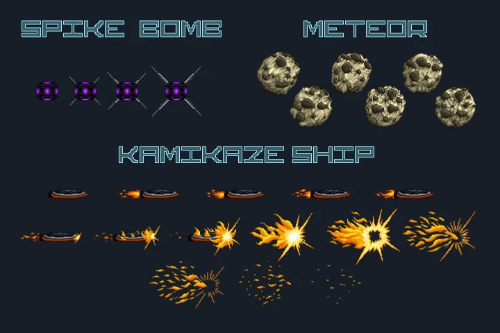 Pixel Art Space Trap Game Asset Pack