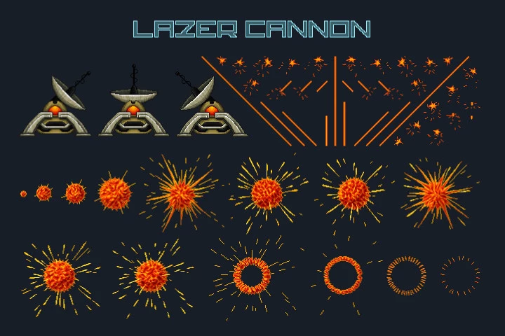 Pixel Art Space Trap Game Asset Pack