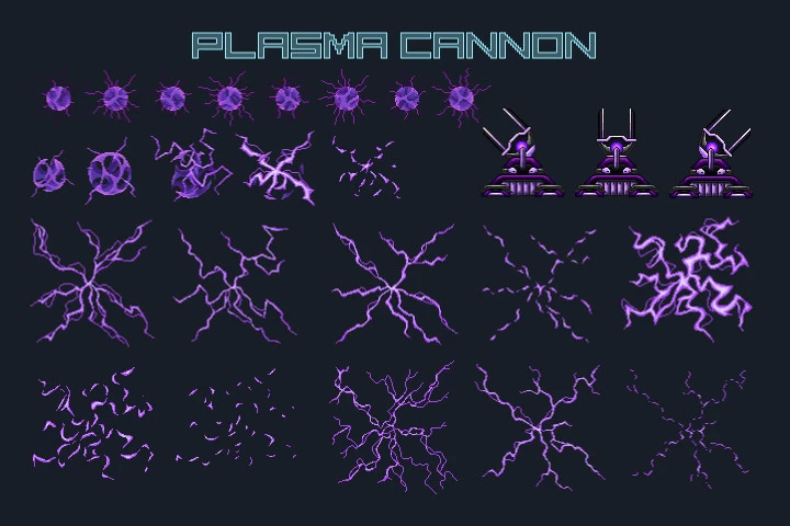 Pixel Art Space Trap Game Asset Pack