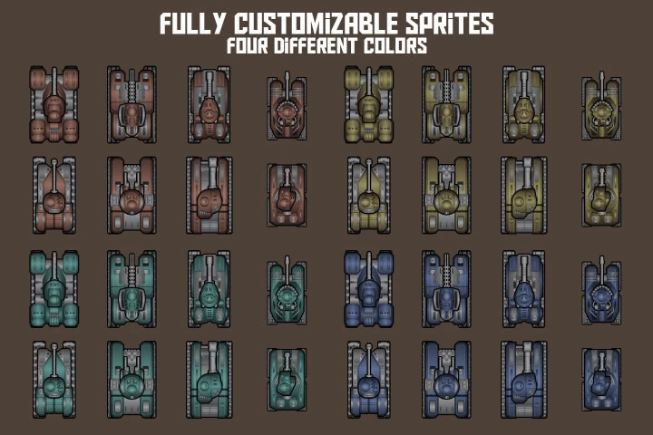 2D Top Down Tank Game Assets