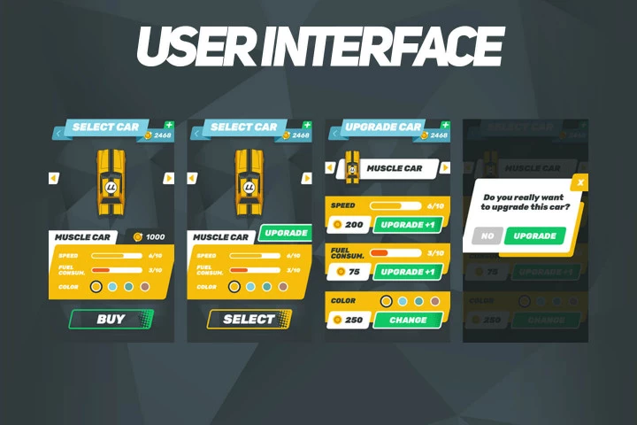 Cars Racing 2D Game Kit
