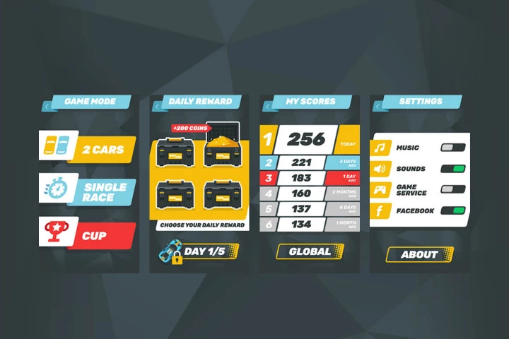 Cars Racing 2D Game Kit