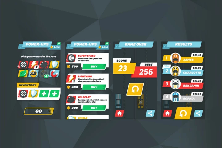 Cars Racing 2D Game Kit