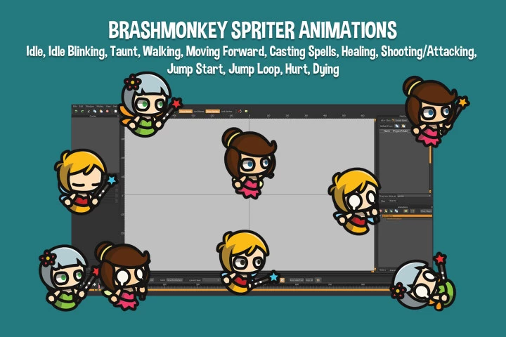 Fairy Tiny Style 2D Character Sprites